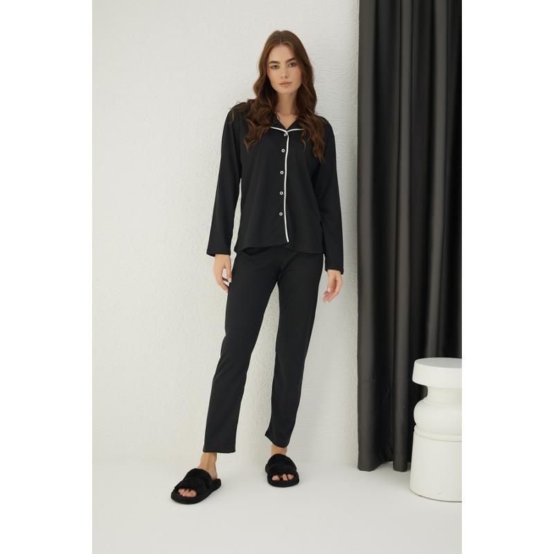 Women's Pajama Set Soft With Cotton Buttons Spring Autumn Season New Product