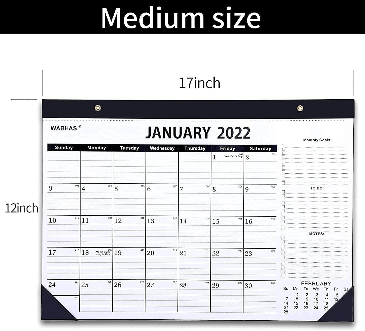 2022 Desk Calendar Monthly Wall Calendar Jan 2022 To Jun 2023 With To Do List Sticker