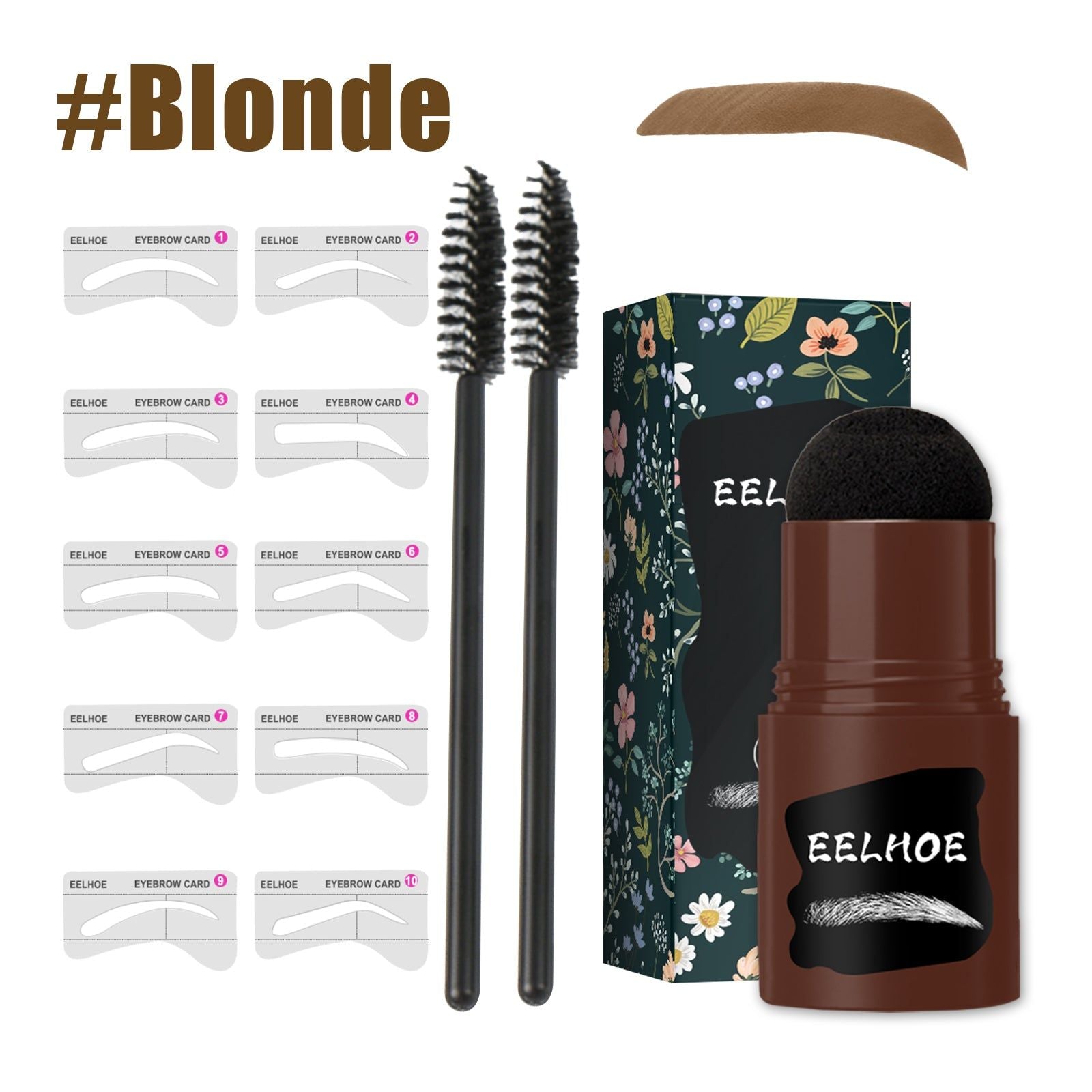 Brow Print Set, Natural Hairline Powder, Eyebrow Makeup and Contour, Easy & Flawless ,1set