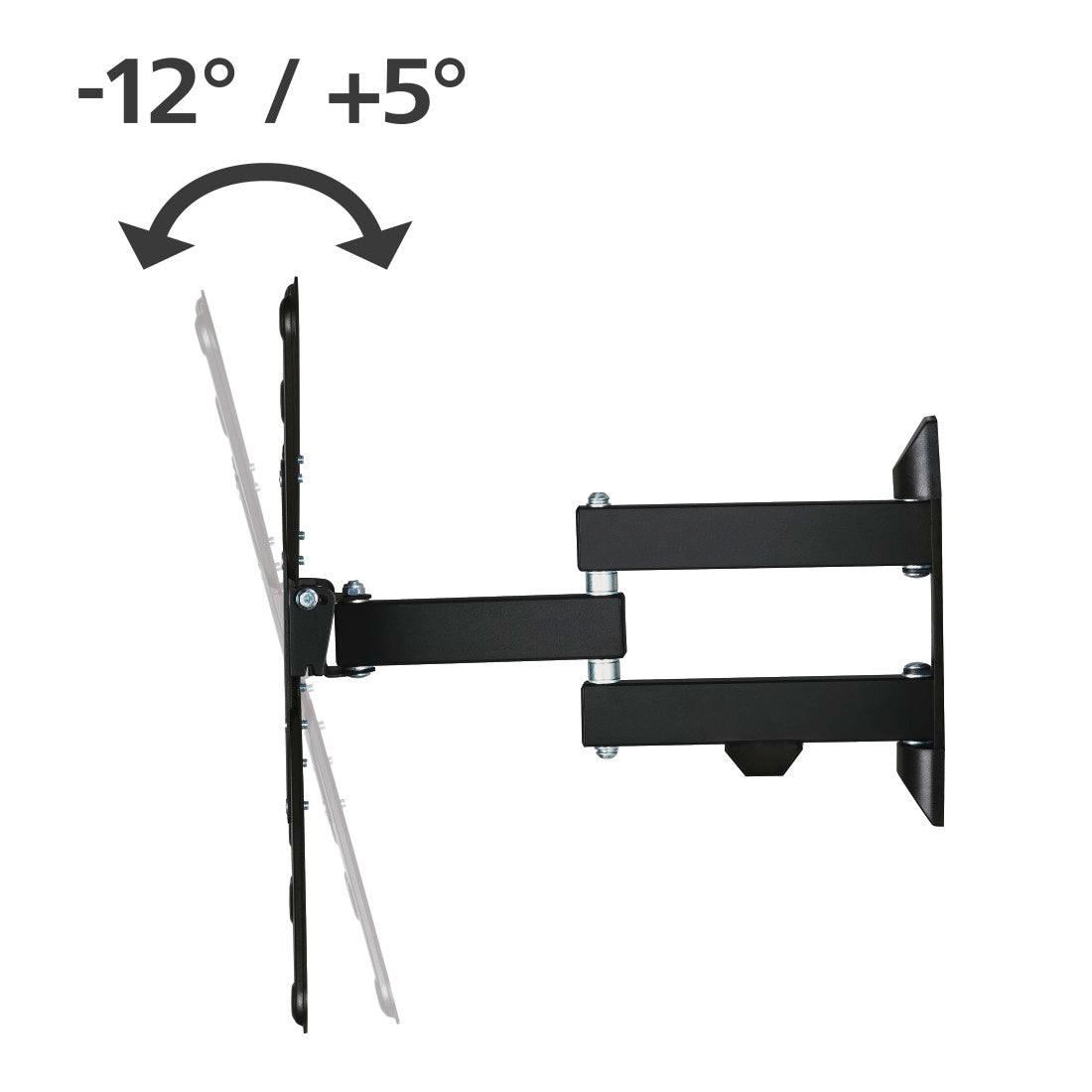 Hama 118103 FULLMOTION TV wall mount, 1 star, 400x400, 165cm (65 "), 2 arms, black