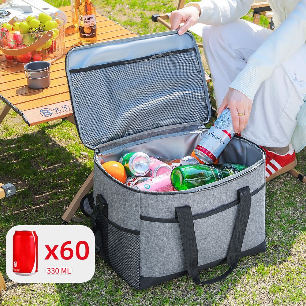35L Insulated Cooler Bag Large Capacity with Shoulder Strap for Camping