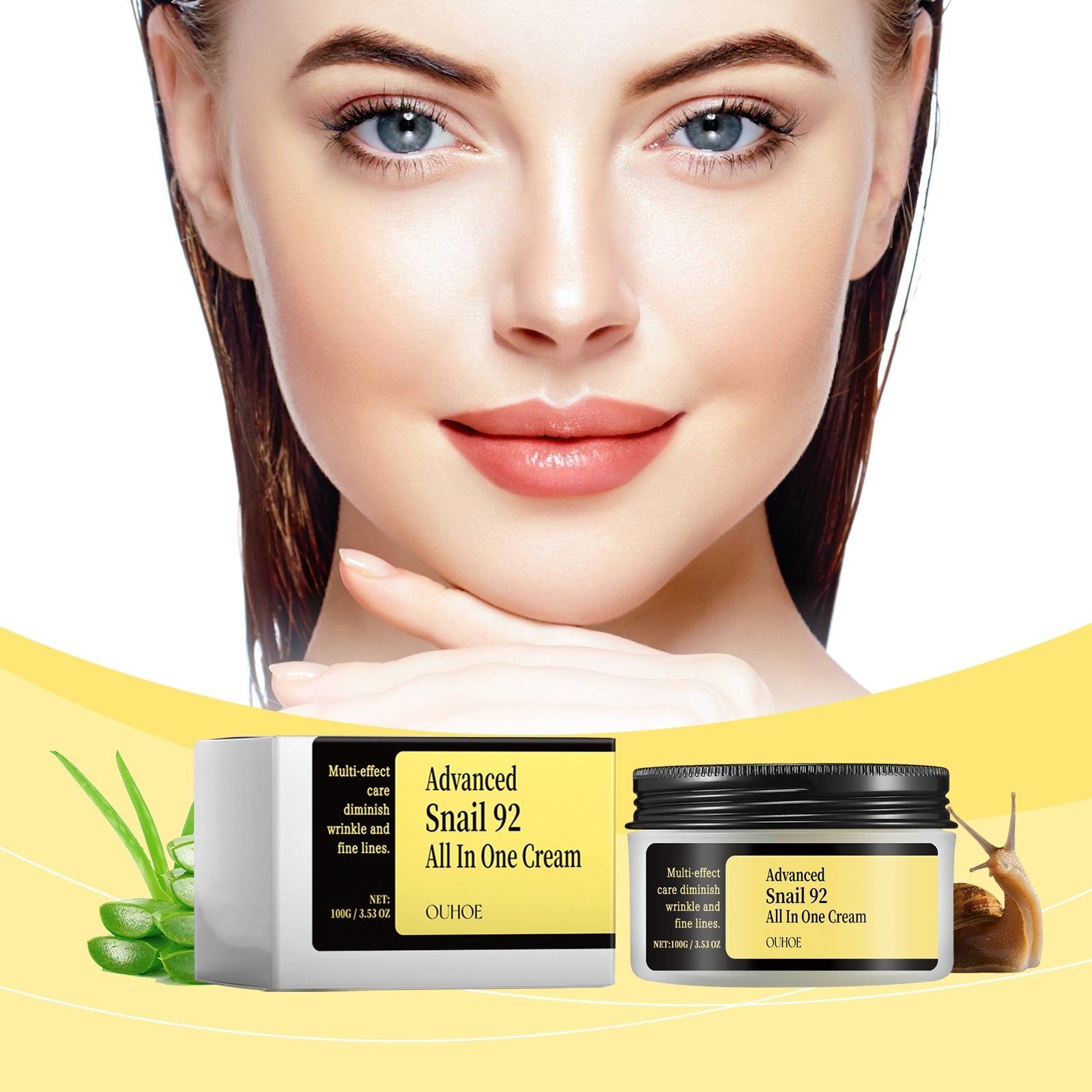 Snail Facial Care Cream, Hydrating Moisturizer, Repair & Nourish Skin ,100g
