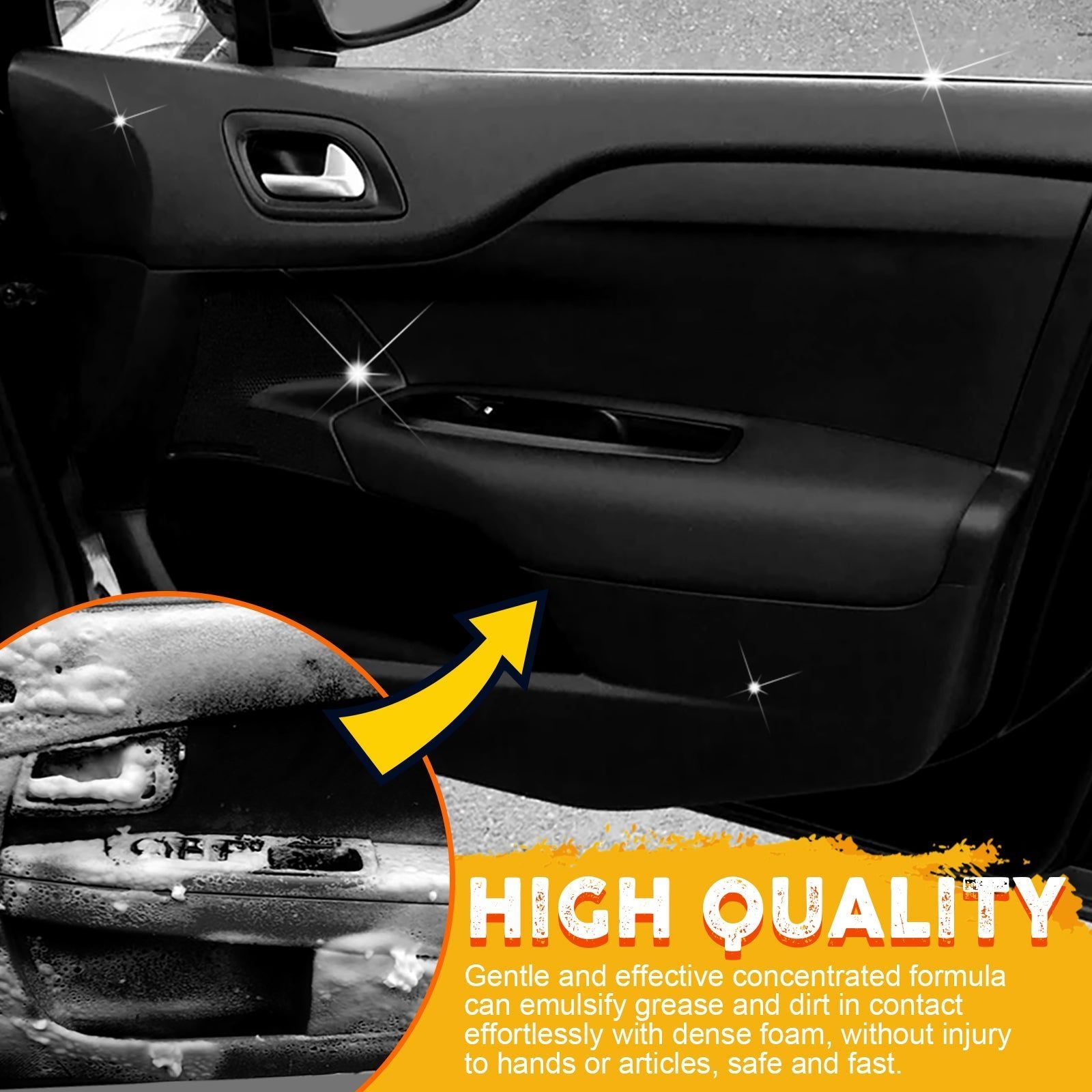 Car Seat Cleaning Foam, Multi-Functional Interior Cleaner for Leather & Dashboard ,30ml