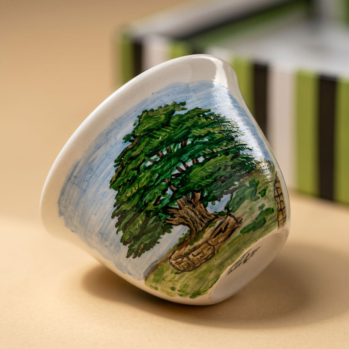 Handi Made Handpainted Lebanese Coffee Cups – Villages (Set of 12) (Delivered in up to 7 days)