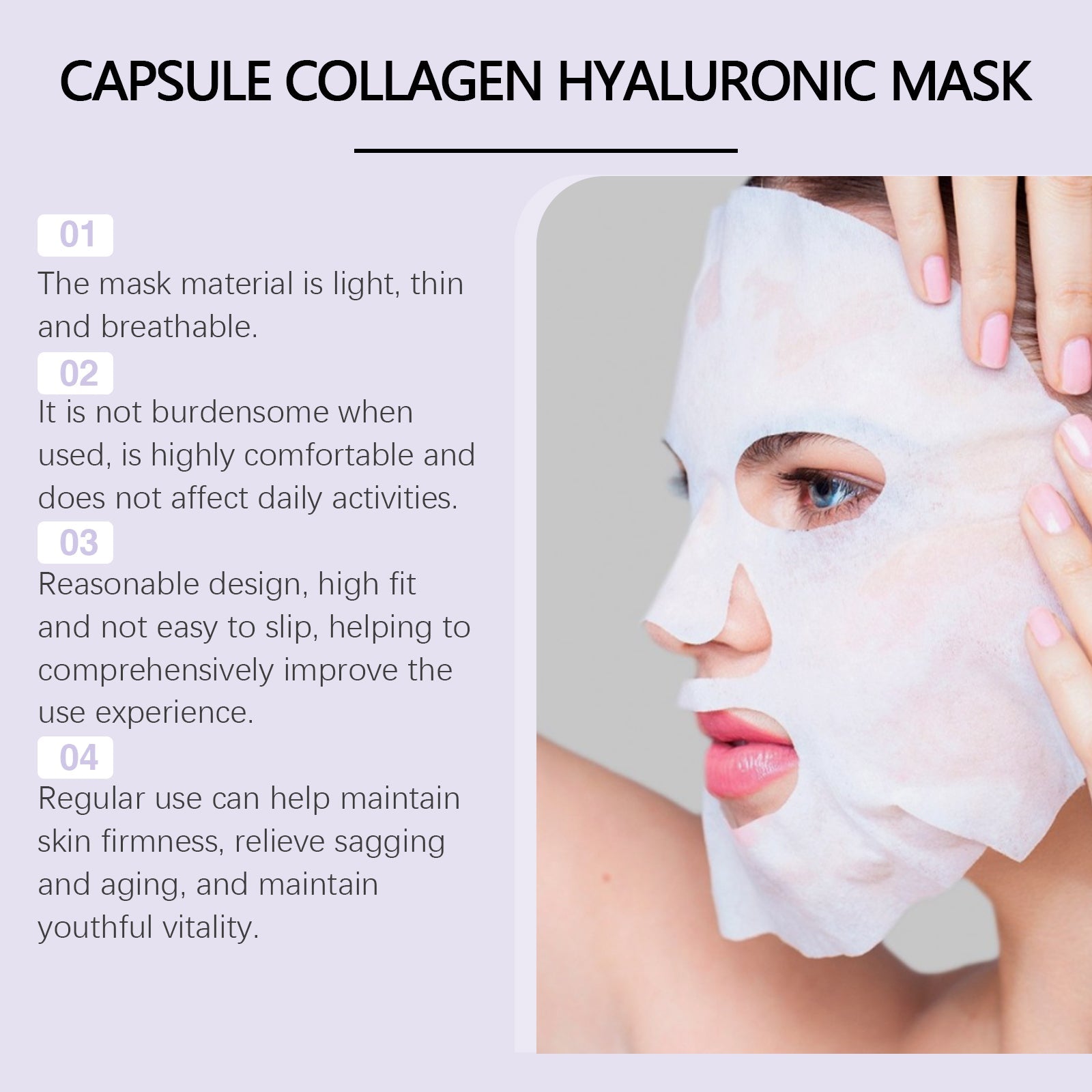 Collagen Mask Hydrates Moisturizes Lifts Skin, Anti-Aging, Nourishing ,1pcs