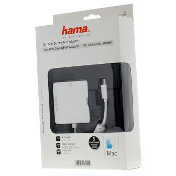 HAMA 53245 محول DisplayPort صغير 3 في 1 لـ DVI أو DisplayPort أو HDMI™-MAC