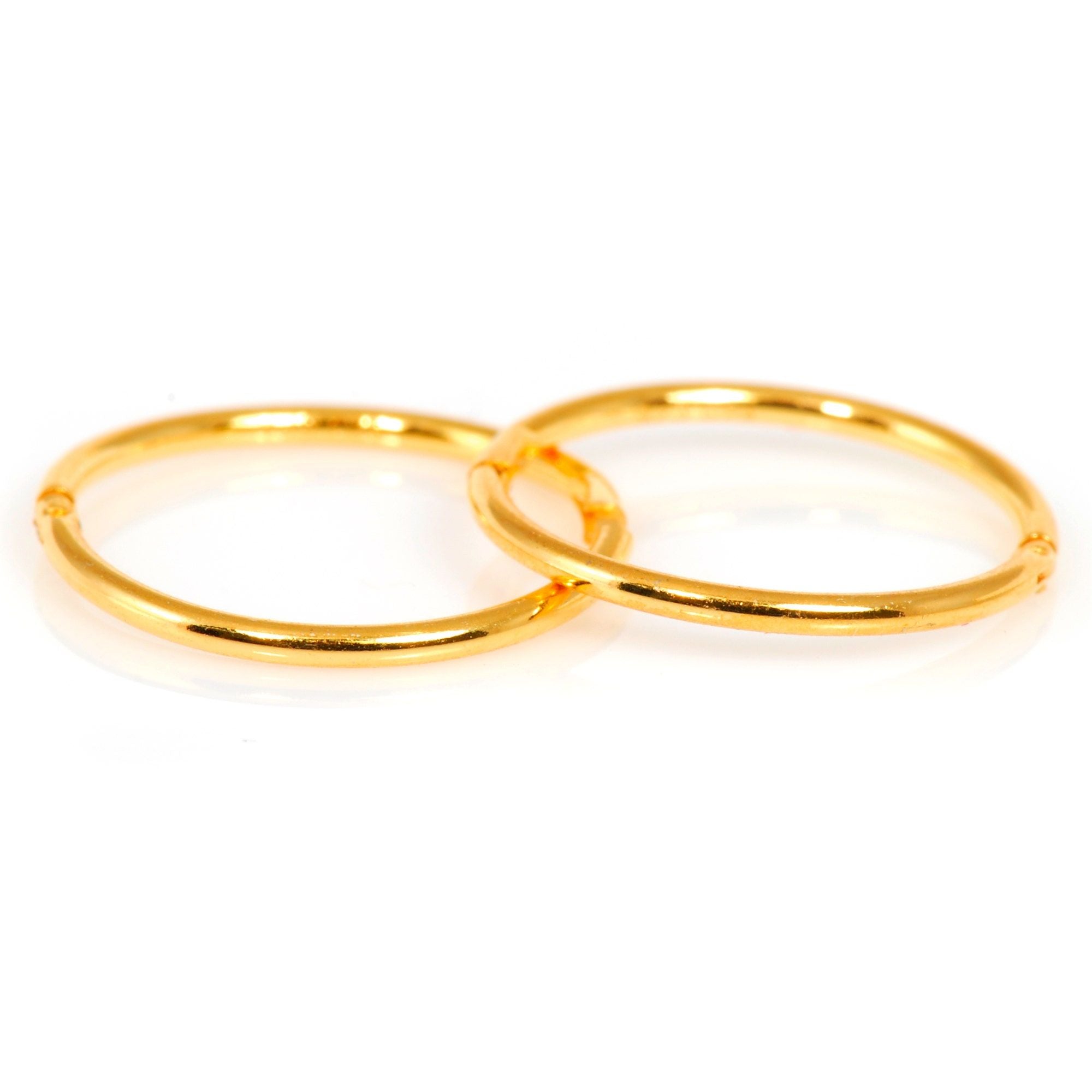 Caflon Fashion Sense Gold Plated Hoop Earring, 0.5 Inch