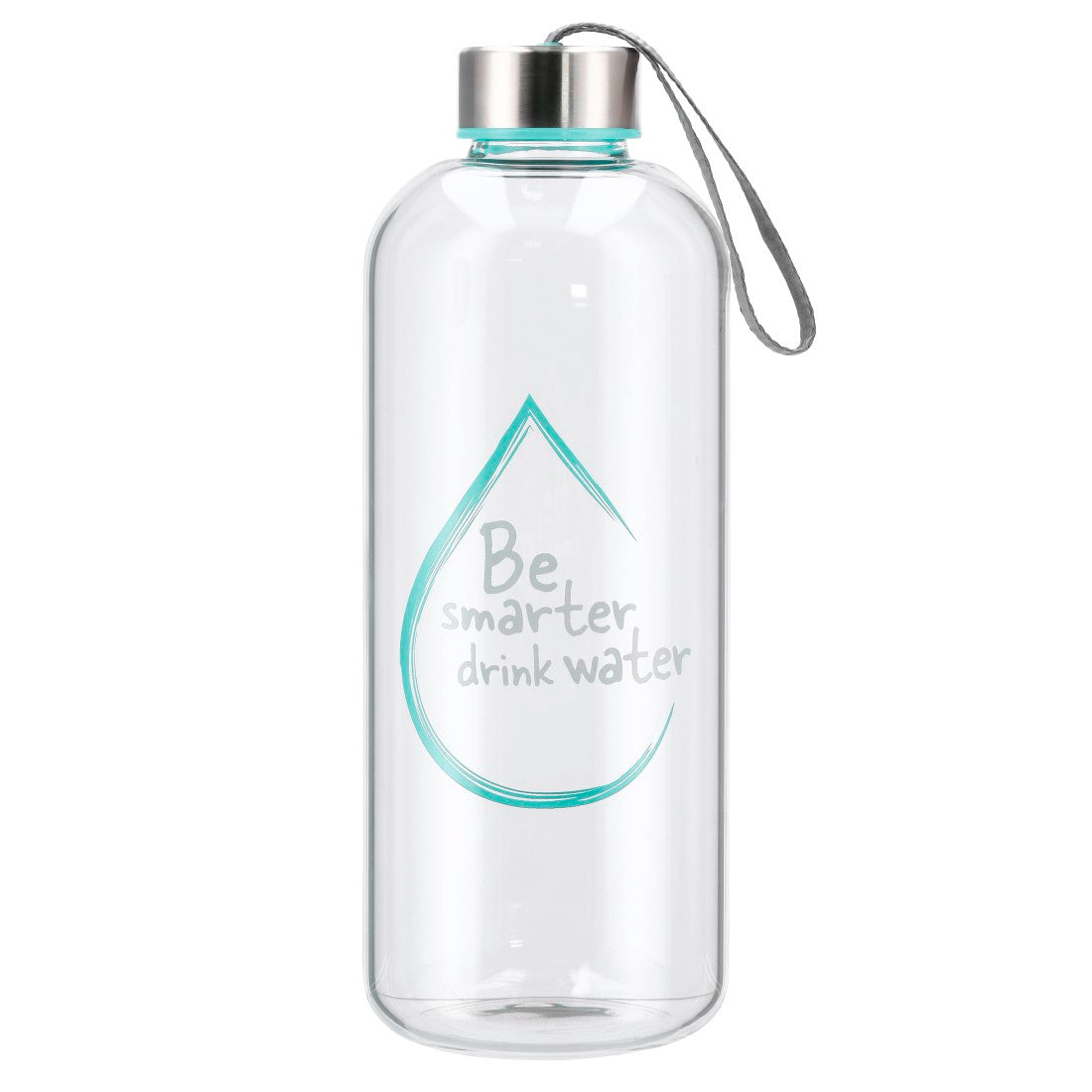 XAVAX 111471 "Water Power" Glass Drinking Bottle, 1 L, turquoise