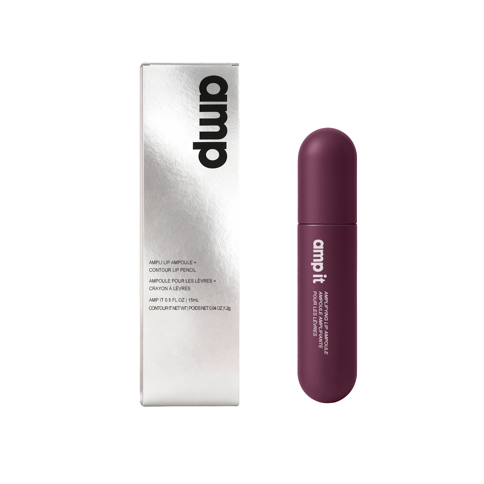 Violet Moisturizing Lip Gloss, 2-in-1 Lip Pencil & Serum, Plumping, Trendy, Elegant ,15ml/box
