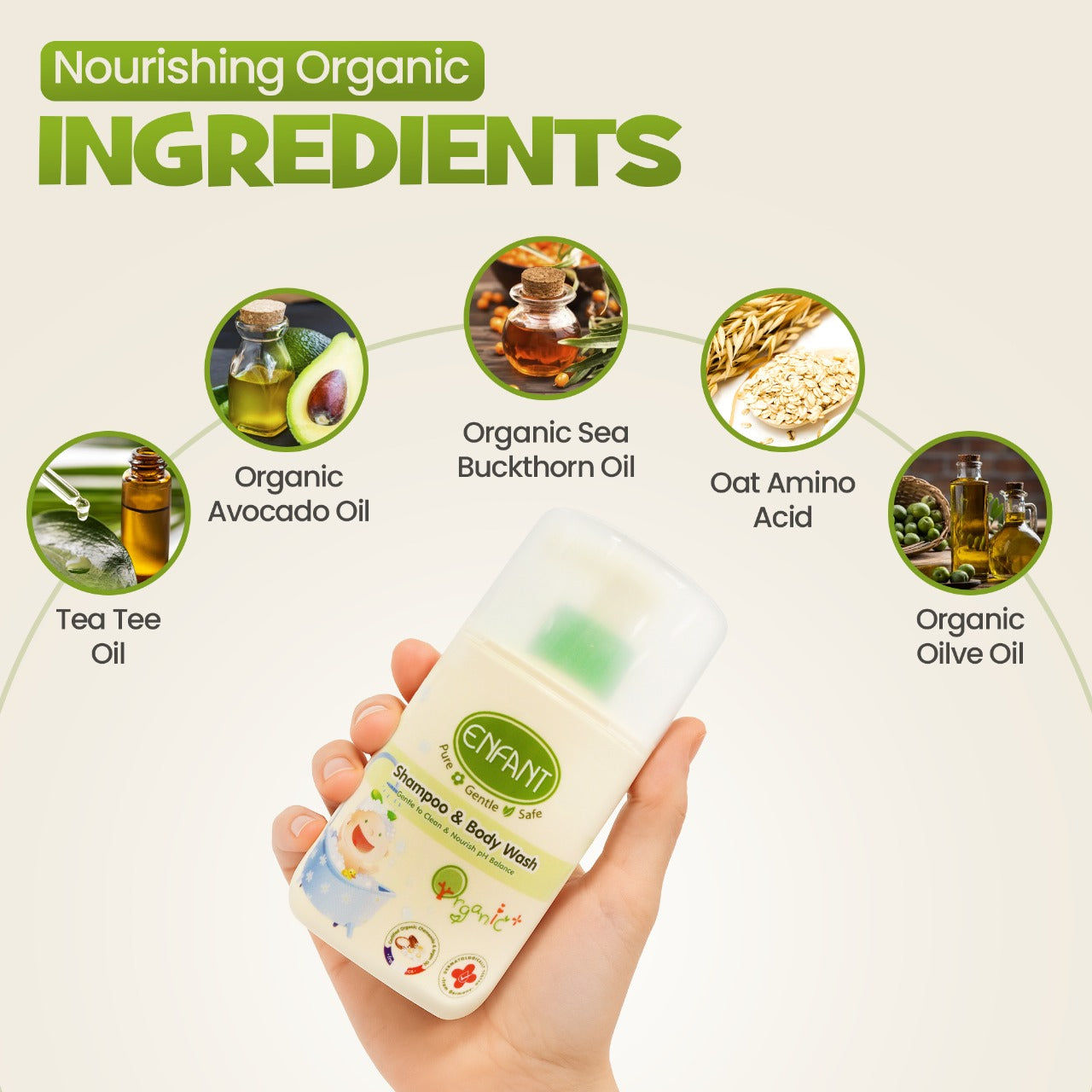ENFANT Organic Plus Shampoo & Body Wash 300ml