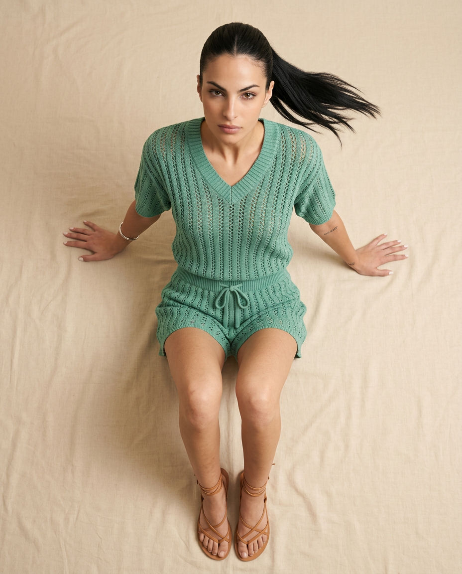 Tendresse Boutique Green Crochet Set