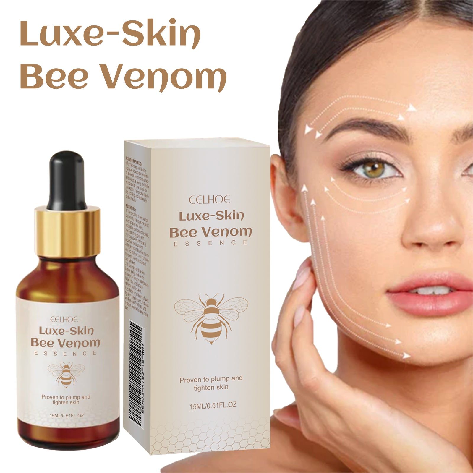 Bee Venom Serum, Reduce Wrinkles, Anti-Aging, Firming, Moisturizing, Natural Skincare ,15ml