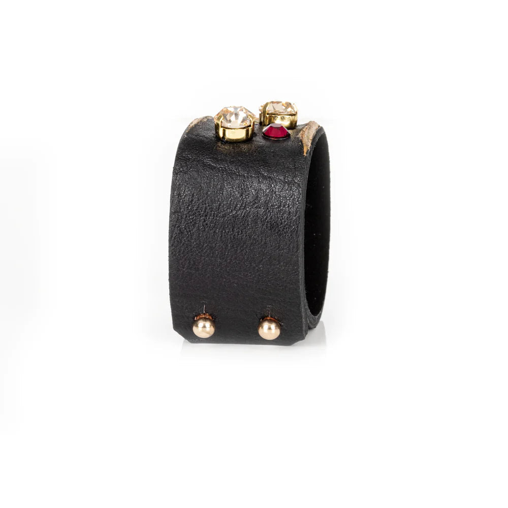 The Dark Noir Minimal Crystal Cuff