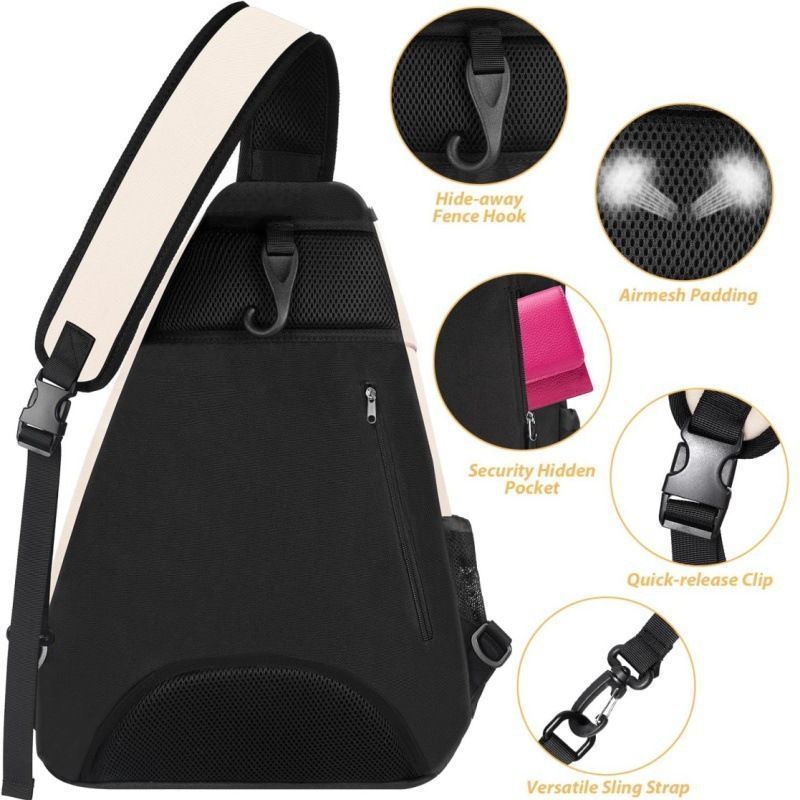 Tennis Sling Bag Water Resistant Tennis Crossbody Backpack for Men Women