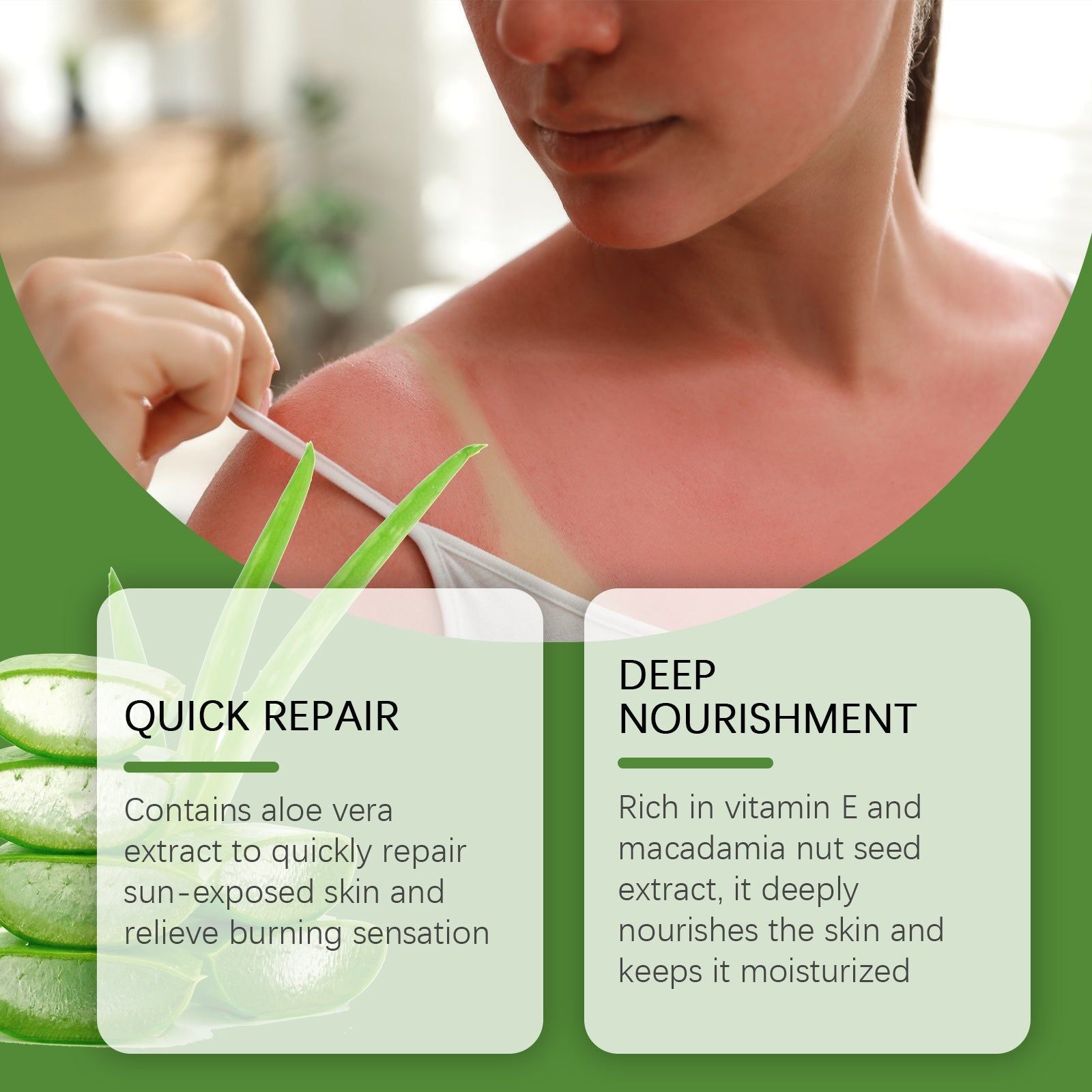 Aloe Vera Moisturizer, Portable Skin Care Bar for Hydrating, Soothing, and Repairing Sunburned Skin ,15g