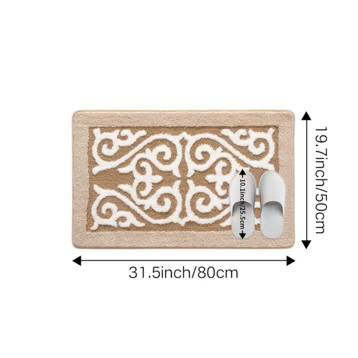 AIESY® Micro-Poly Shaggy Leaf Shape Multi-Purpose Door Mat for Home