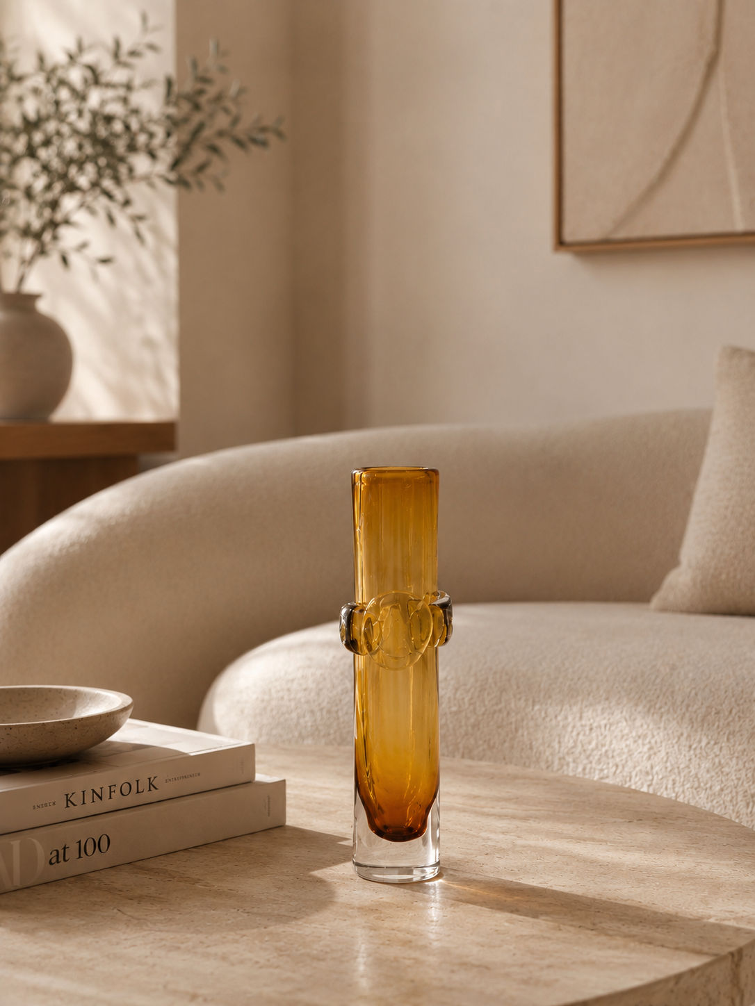 Tati deco Murano glass bamboo vase small