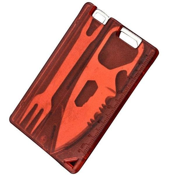 2pcs Mini Cutlery Set Portable Multifunction Tools Outdoor Cutlery Set Tool Card