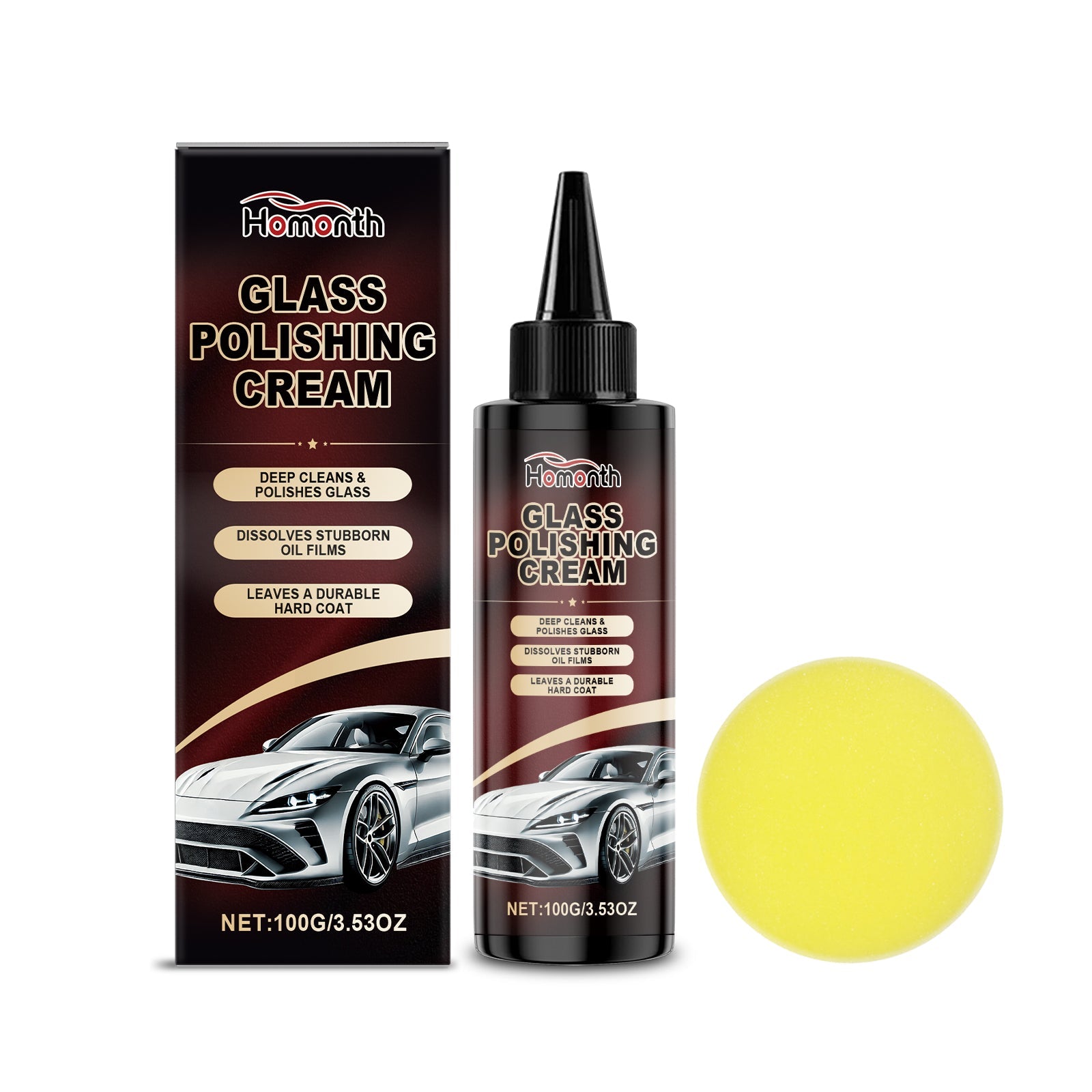 Car Care Glass Cleaner Set, Stain Removal, Crystal Clear Vision, Safe Driving ,1set