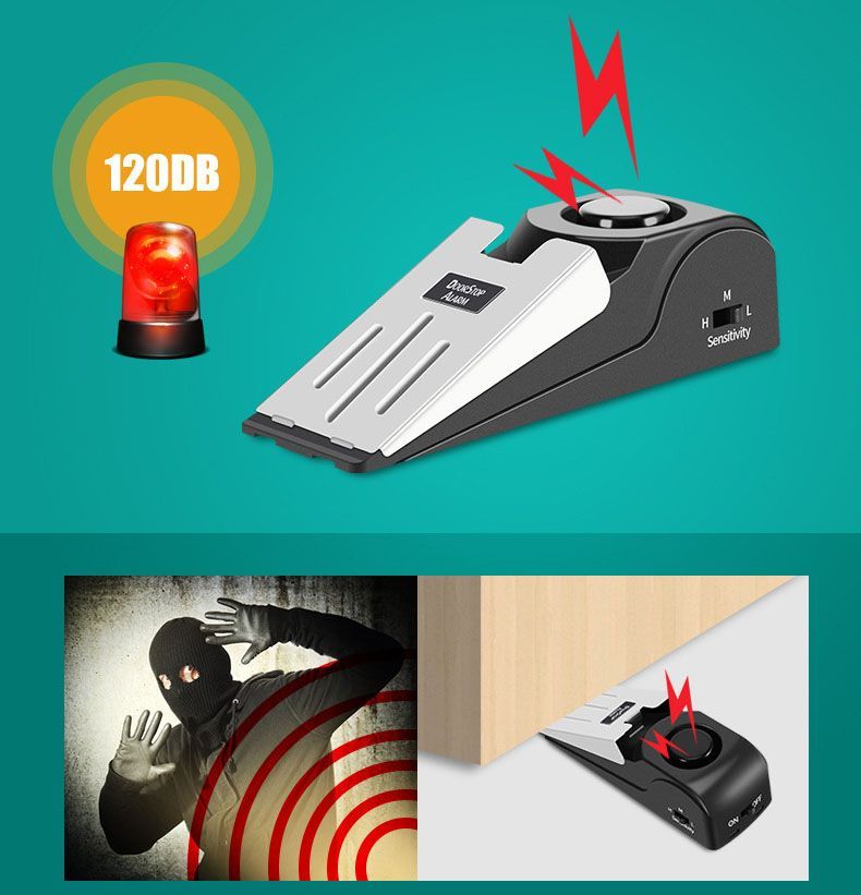 Door Open Alarm Door Stop Alarm Anti-theft Alarm Portable Door Gap Alarm