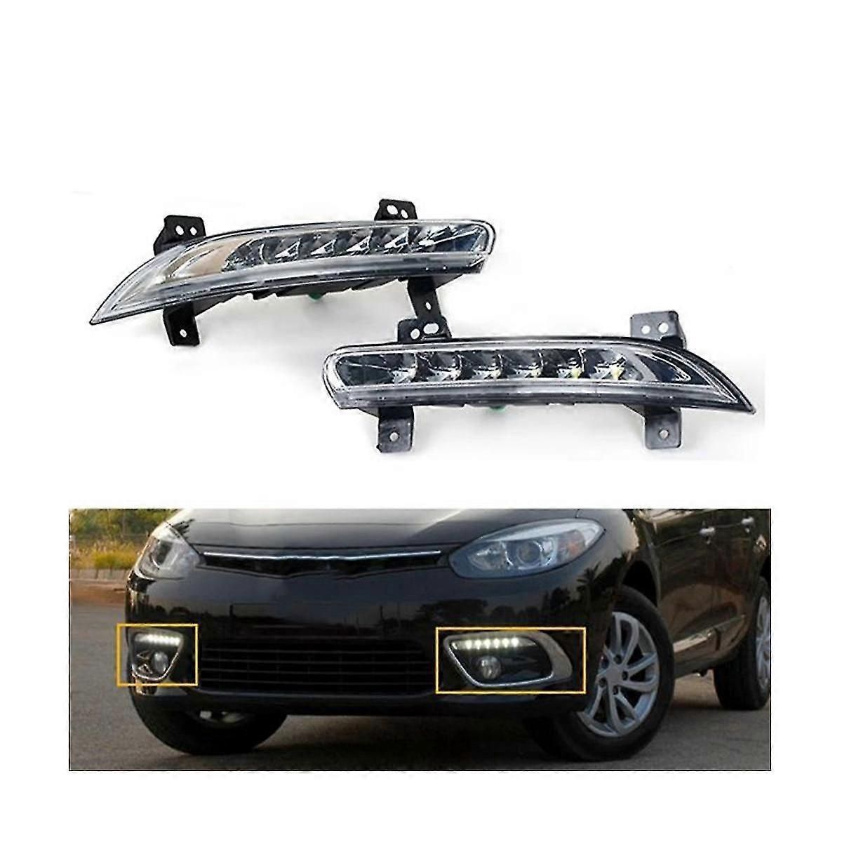 266005976 Front Right Led Drl Fog Light For Fluence 2014+ Auto Driving Lamp Daytime Running Light