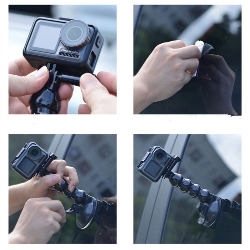 Car Phone Holder Driving Recorder Camera Phone  Flexible Snake Suction Cup Stand