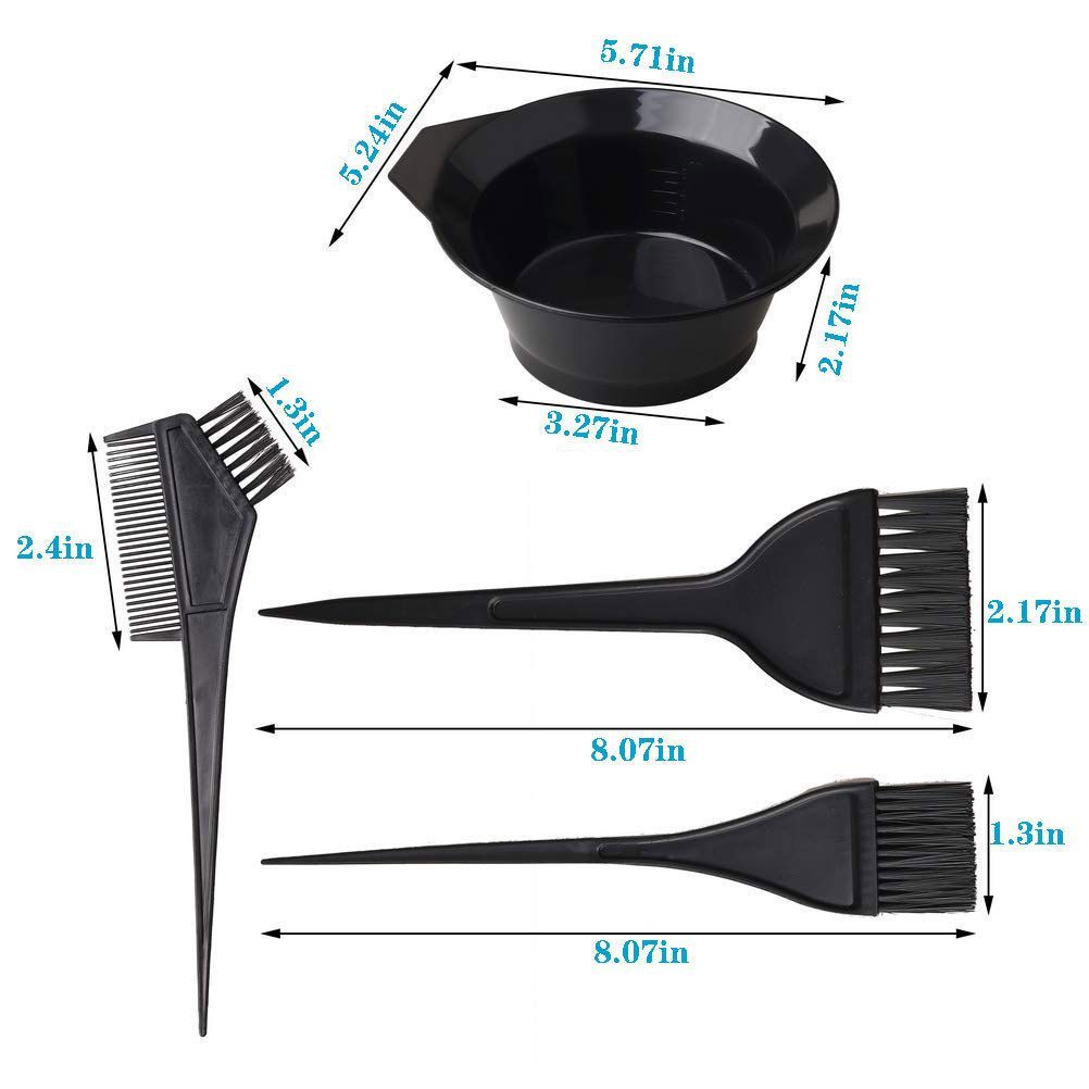 22Pcs Professional Hair Dye Kit with Bowl, Comb & Gloves