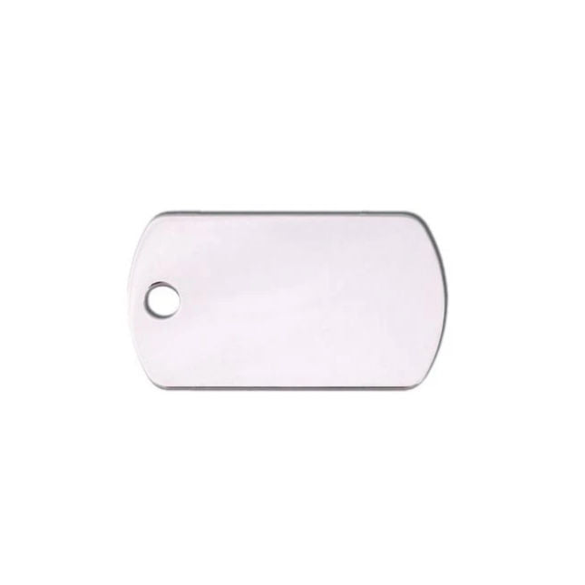 Hillman ID Tag - Chrome Military Tag Small