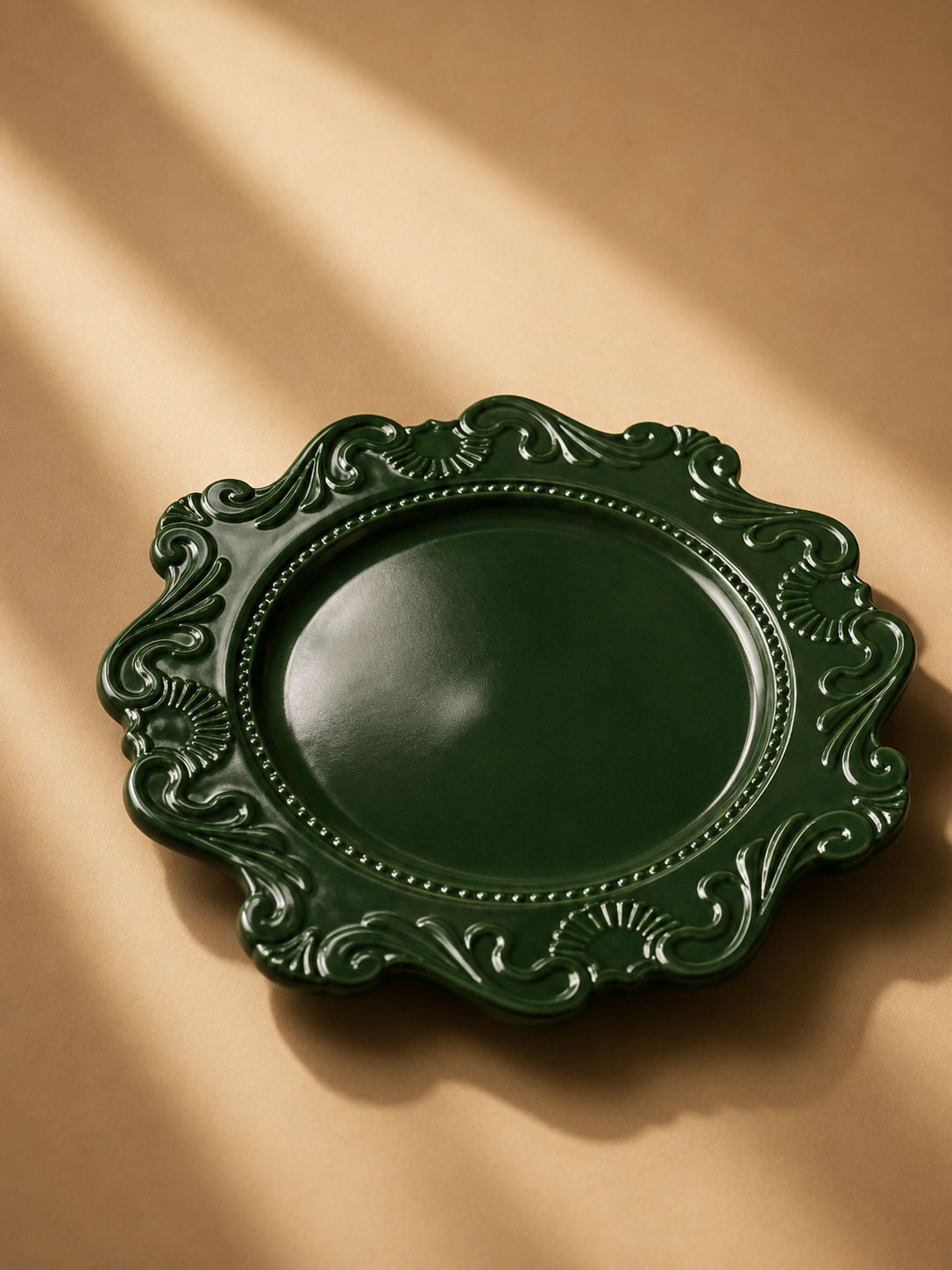 Antique Arch Handmade Unbreakable Cold Dessert Plates (Set of 6)
