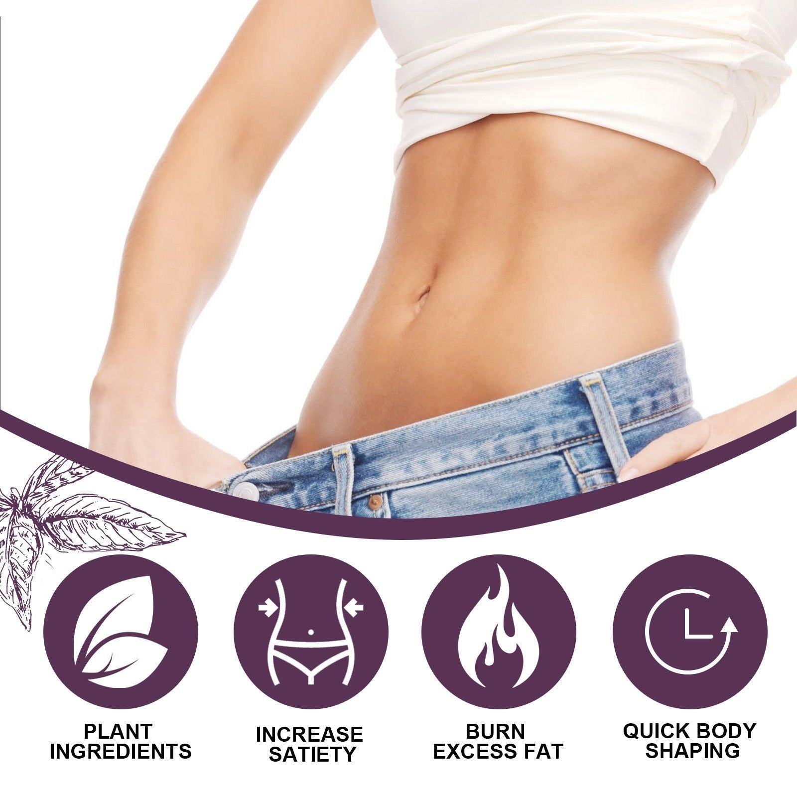 Body Shaping Essence, Slimming Drops for Toning, Fat Burn, and Curves ,30ml