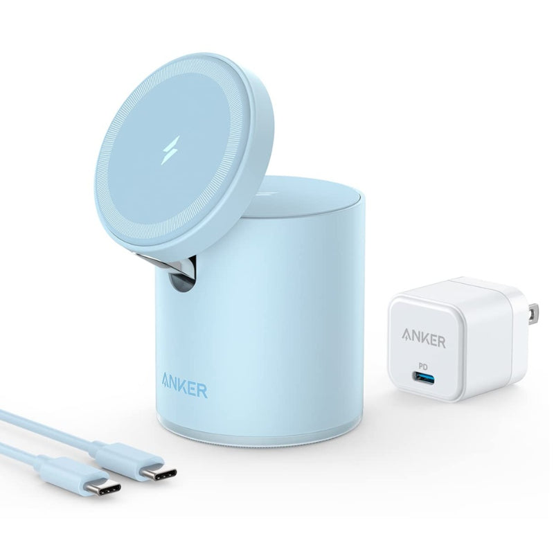 Anker 623 MagGo 2-in-1 Magnetic Wireless Charger with 20W PD Adapter