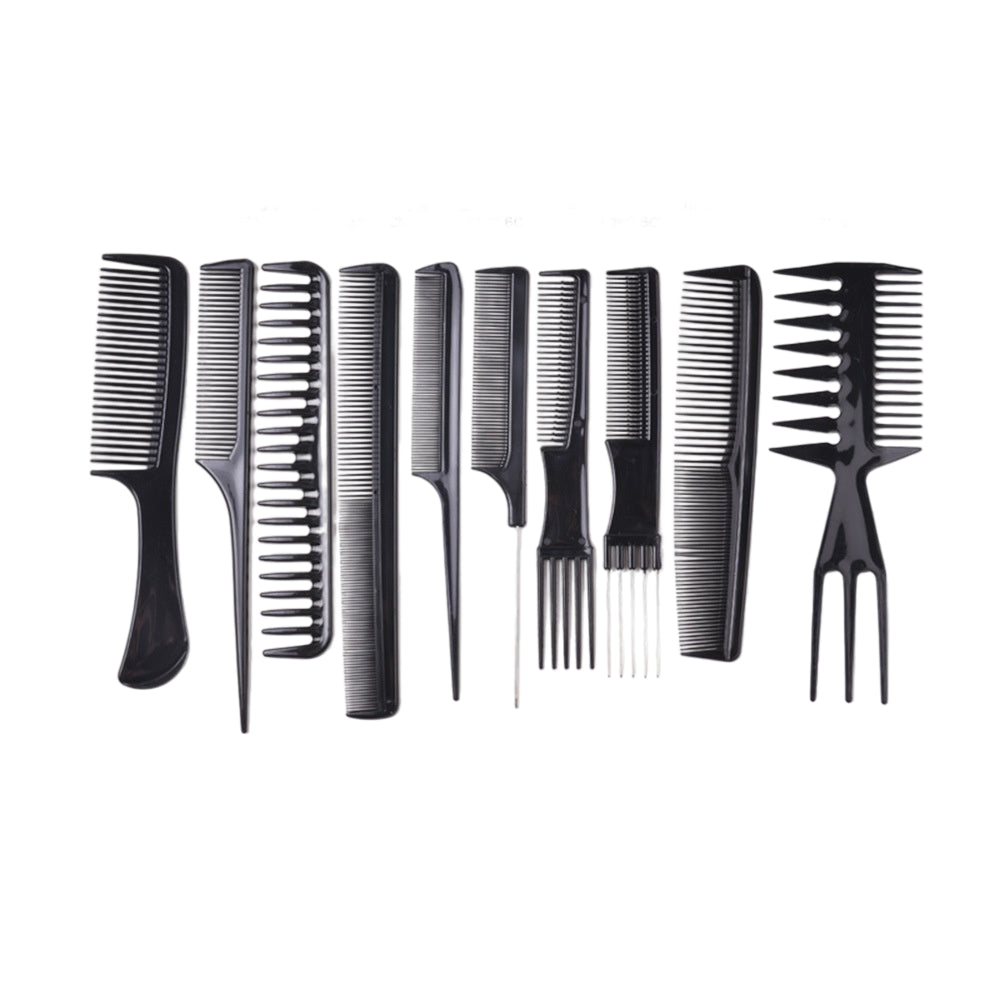 10Pcs ABS Hair Comb Set for Professional Styling