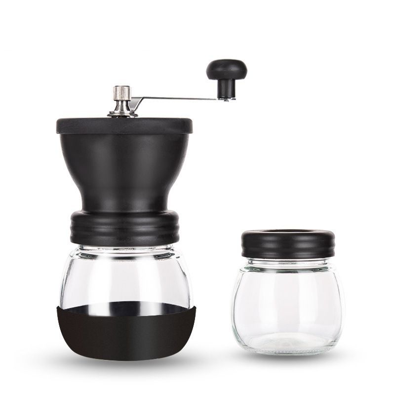 Manual Coffee Grinder Handheld Coffee Mill With 2 Glass Jars For Drip Coffee Espresso