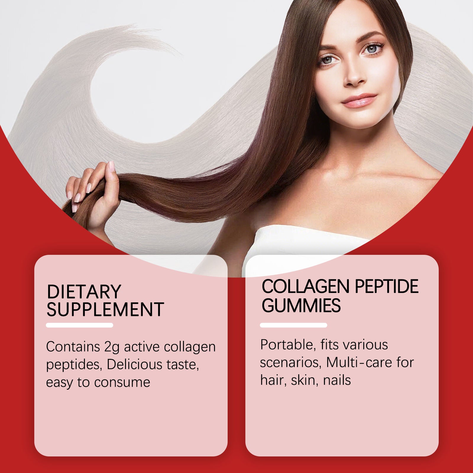 Boost Hair Growth with Collagen Gummies, Stronger Thicker Hair, Skin & Nails ,30 gummies