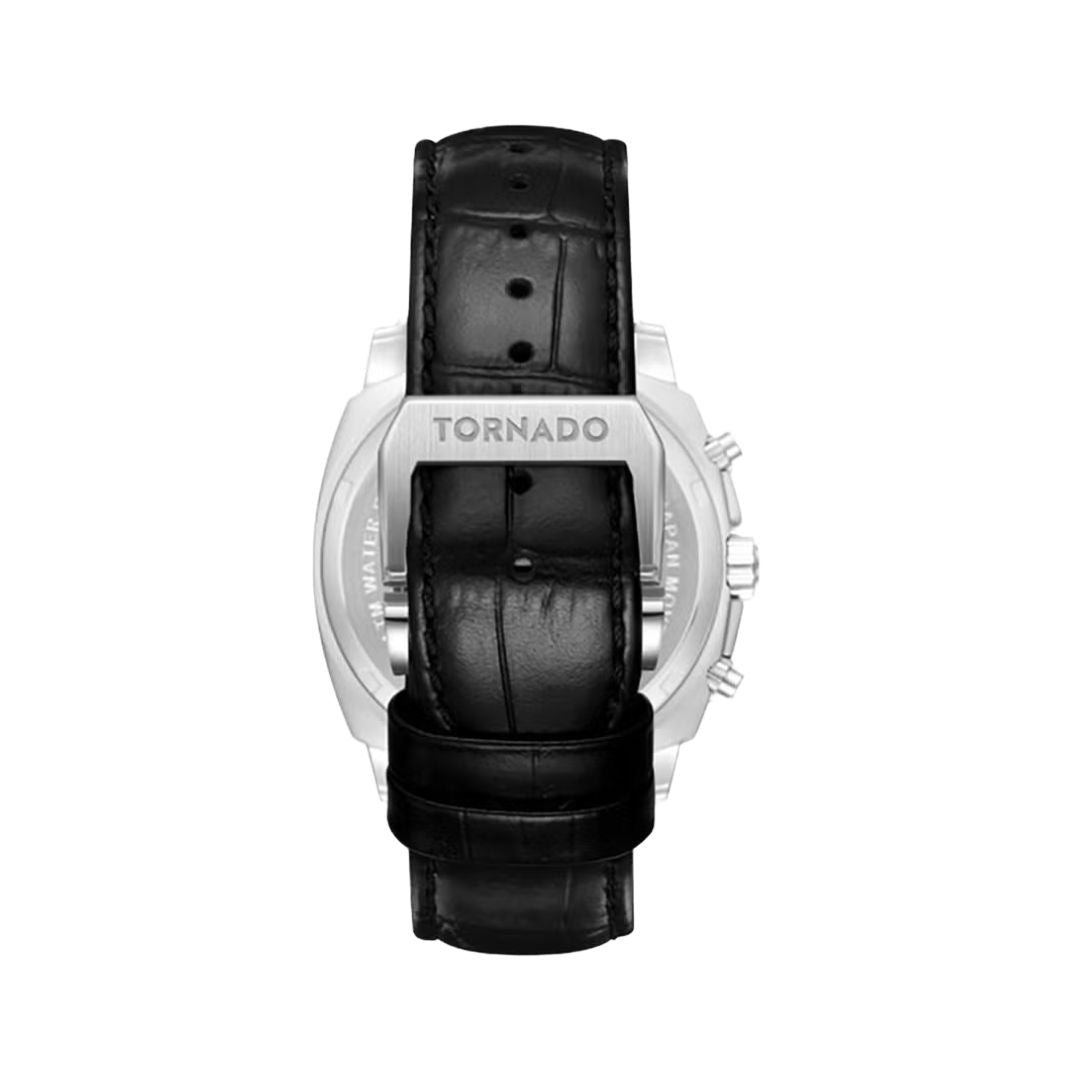TORNADO Men's Chronograph Seiko VK64 Leather Movement Watch Set
