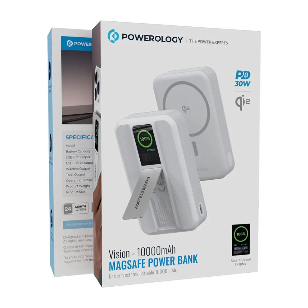 Powerology Vision Qi2 10000mAh MagSafe Power Bank