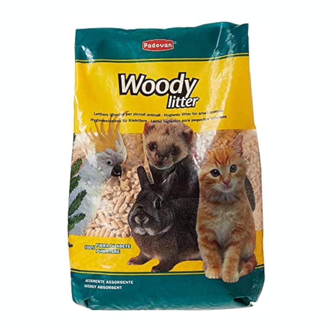Padovan Woody Litter Hygienic Litter for Small Animals in Pellets, 10 Litres