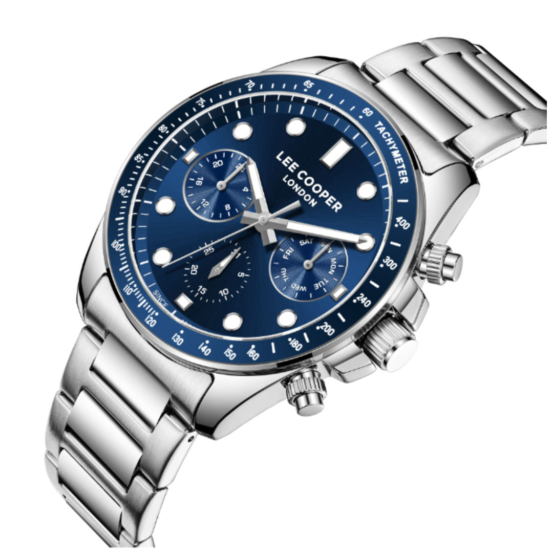 Lee Cooper Men's Multi Function Dark Blue Dial Watch, Lc08215.390