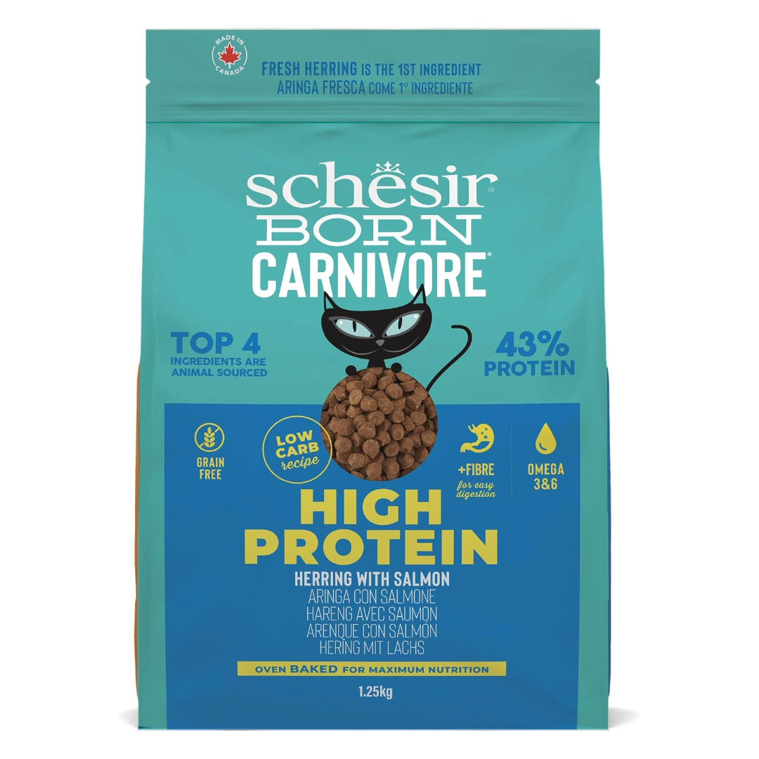 Schesir Born Carnivore Grain Free Oven Baked  Dry Cat Food, 1.25kg
