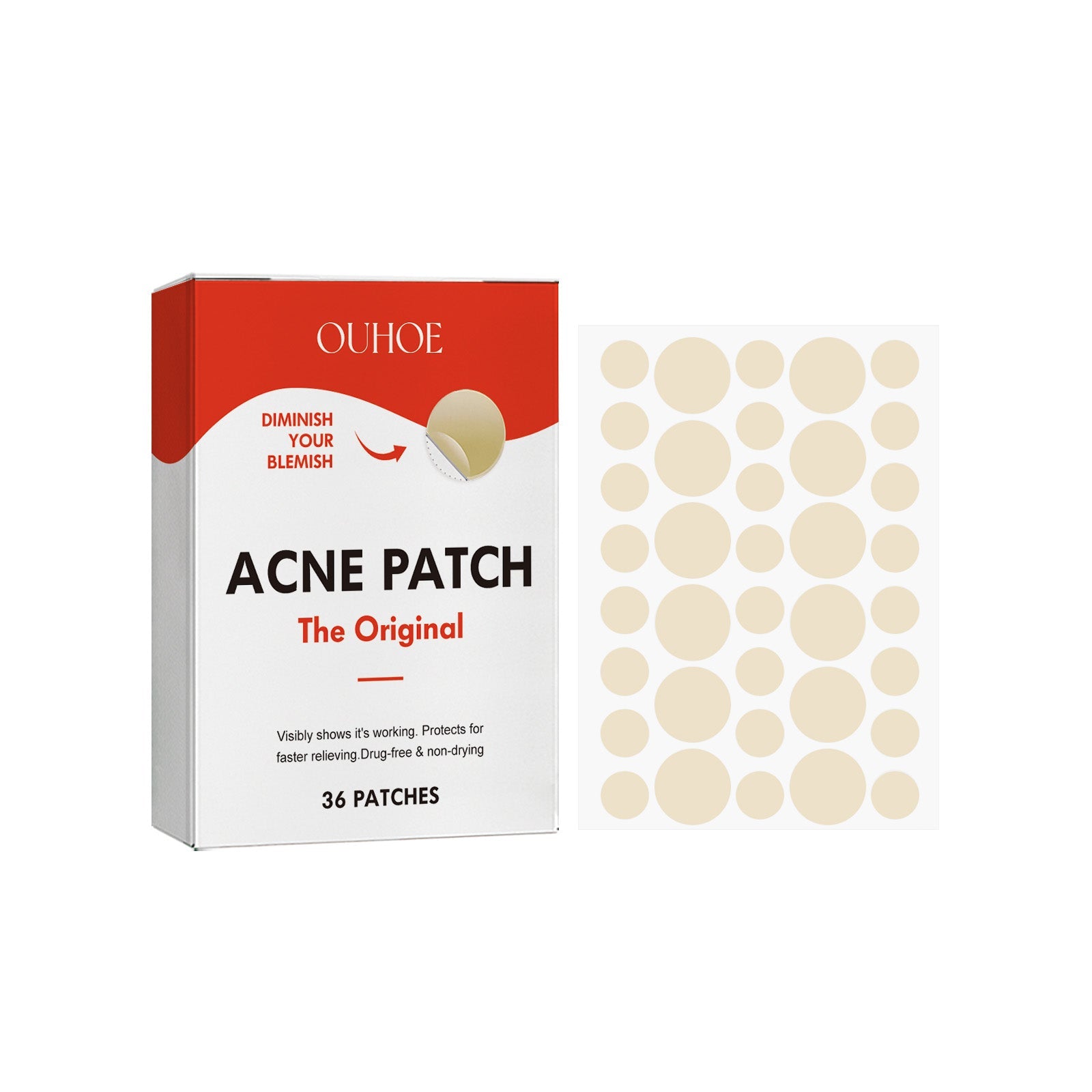 Clear Acne Fast with Acne Patch, Skin Care, Scar Repair, Invisible ,36pcs
