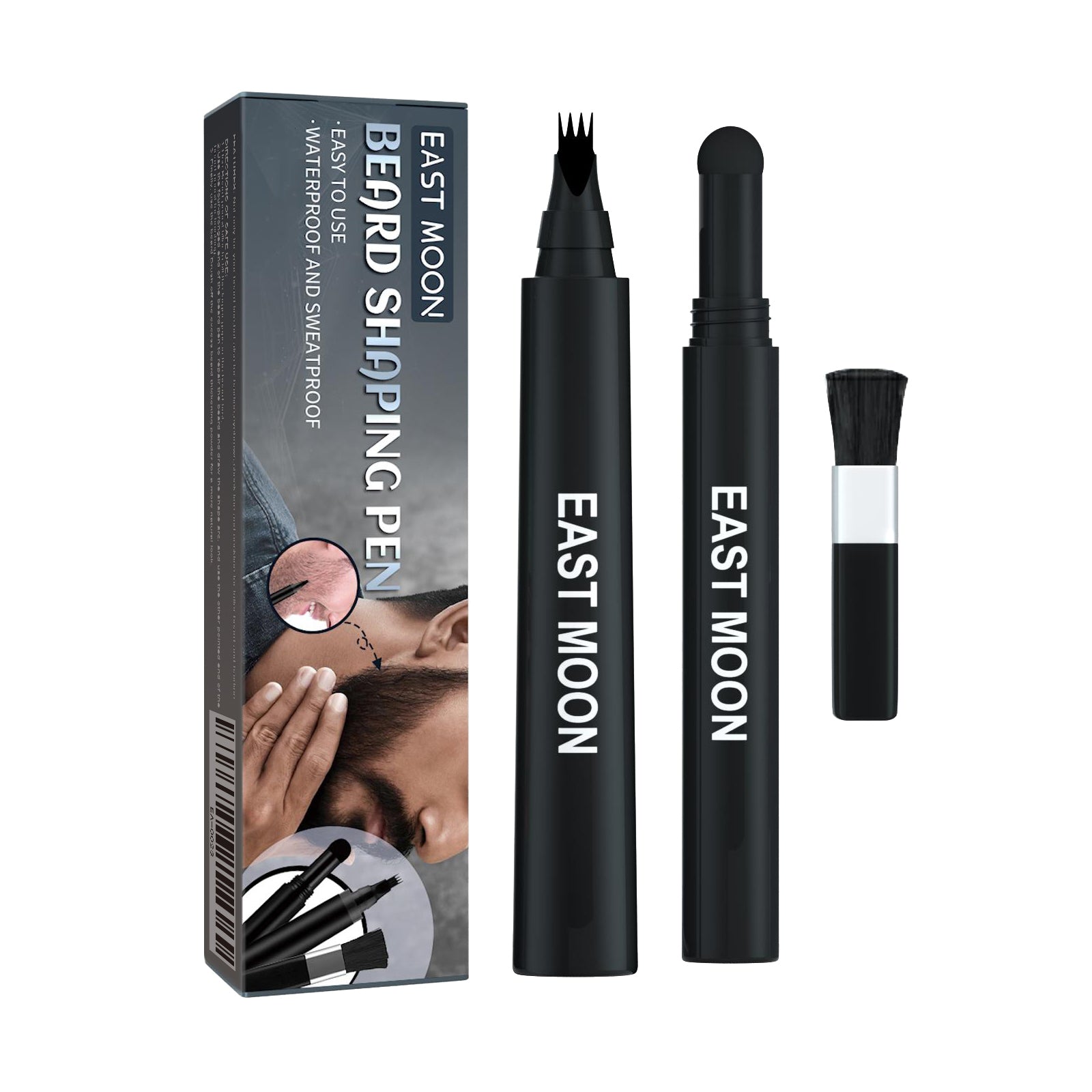 Beard Care Filler Pen Set, 3-in-1 Beard Grooming, Natural, Waterproof, Easy to Use ,1set