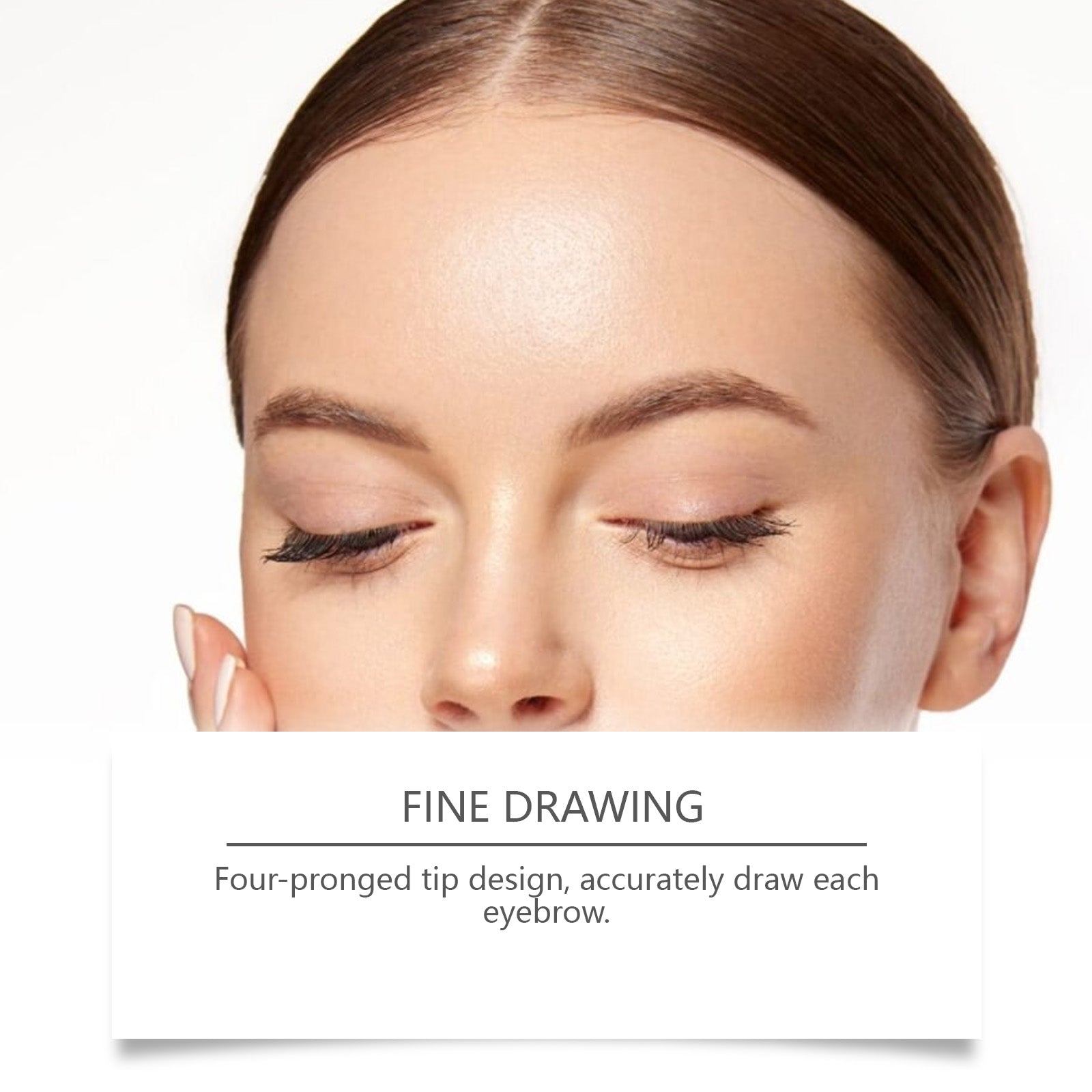Brown Four-Prong Eyebrow Pencil, Waterproof, Natural Flow, Long-Lasting, Flawless Brows ,5g