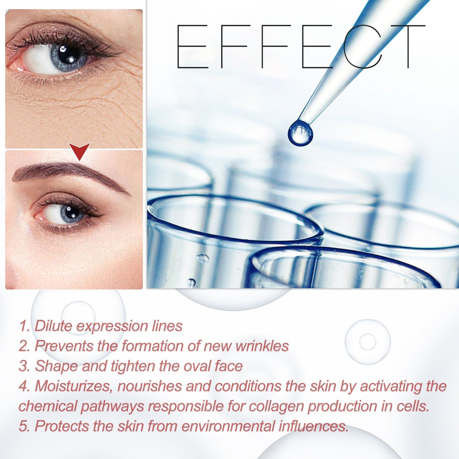 Collagen Serum, Deeply Moisturizes, Fights Fine Lines, Tightens Skin, Anti-Aging ,30ml