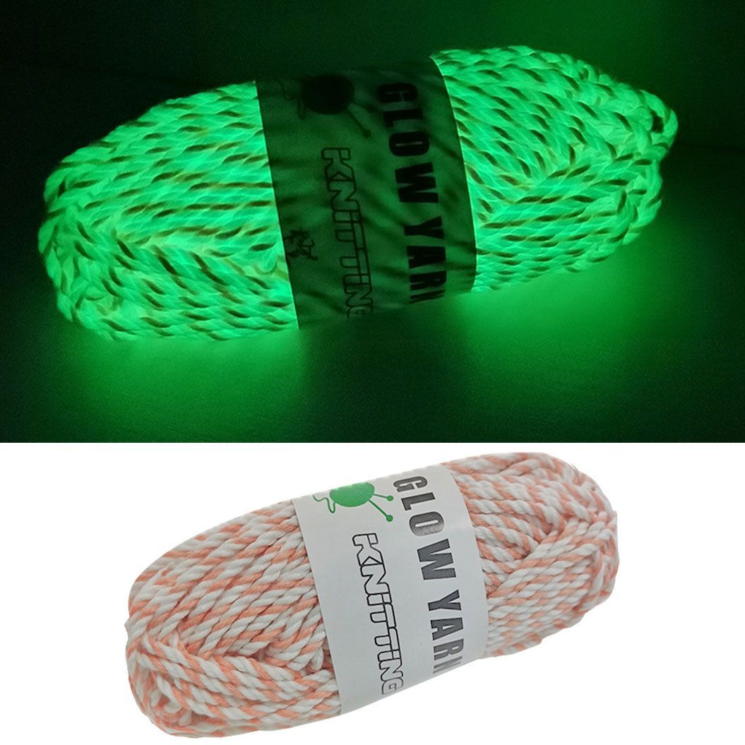 Glowing Yarn Luminous Hand Knitting Yarn DIY Arts Crafts For Sewing Beginners