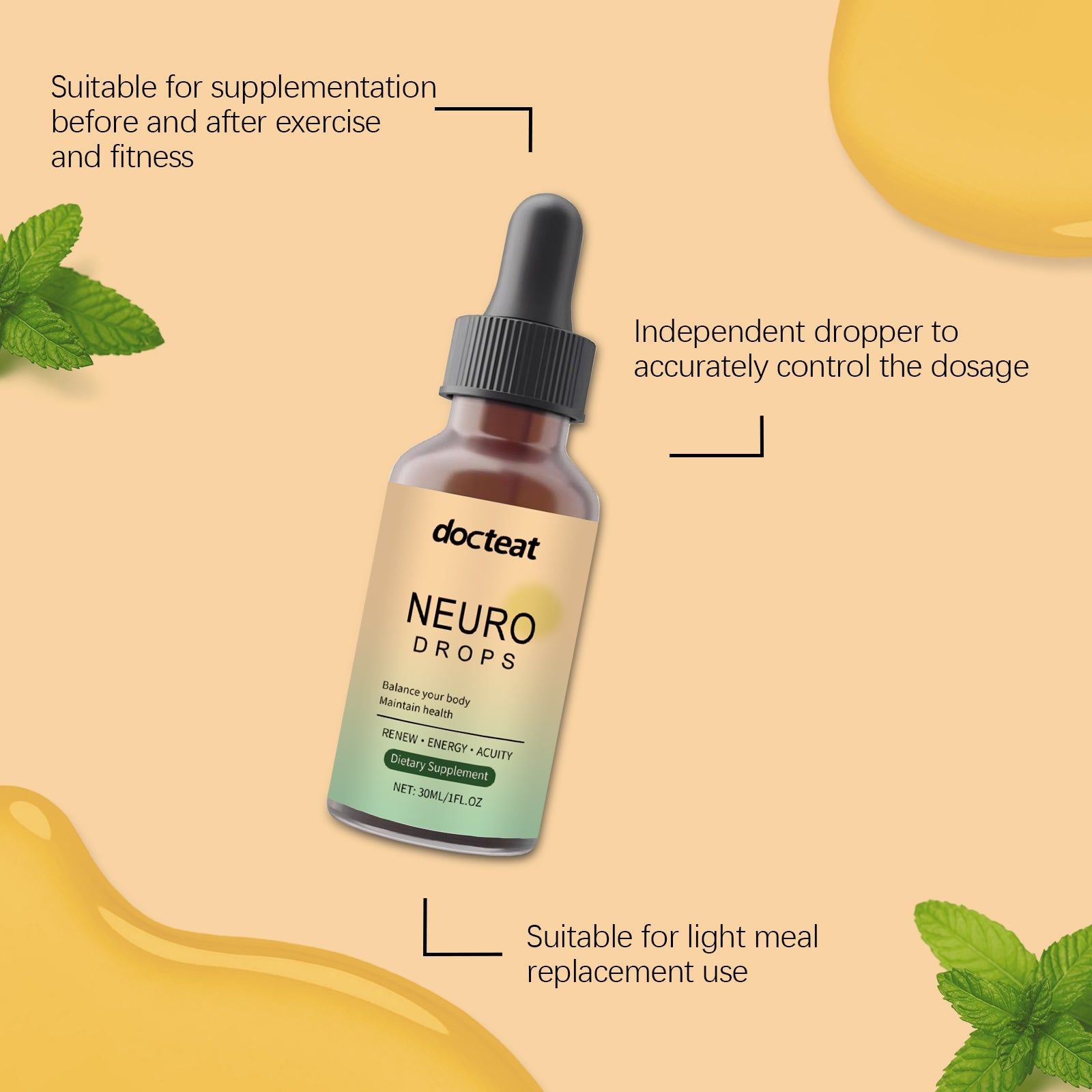 Boost Your Body Care, Stress Relief Herbal Drops, Natural Daily Wellness ,30ml