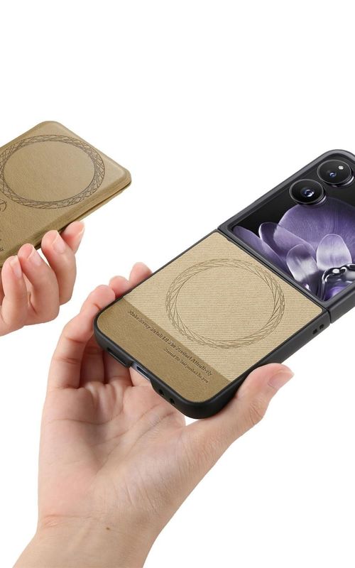 Twill Fabric Leather Skin Phone Case For Xiaomi Mix Flip