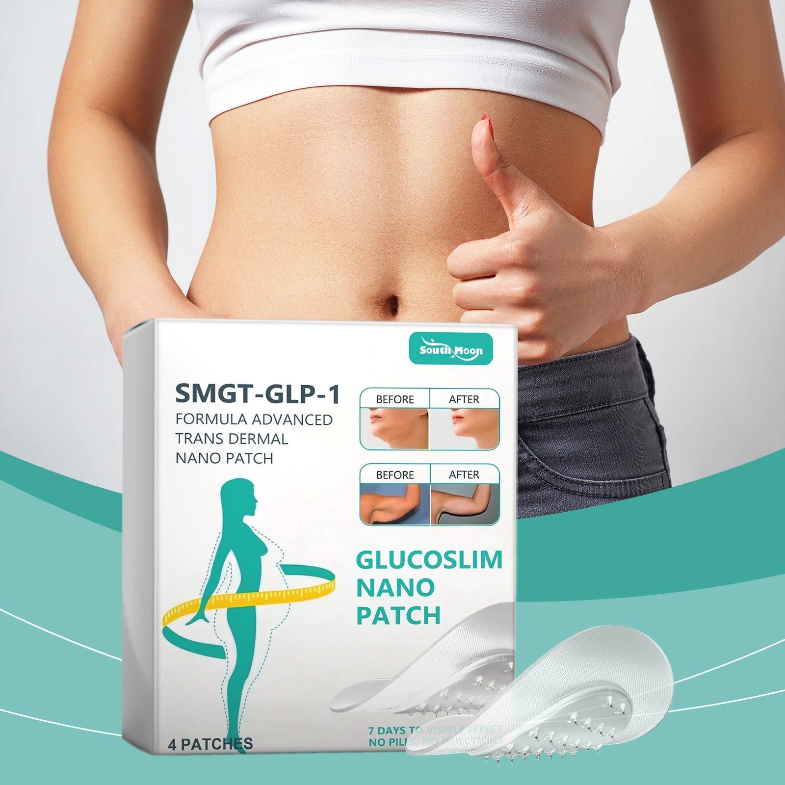Body Care Patch for Fat Loss, Slimming, Microcirculation, Skin Nourishment ,4 patches