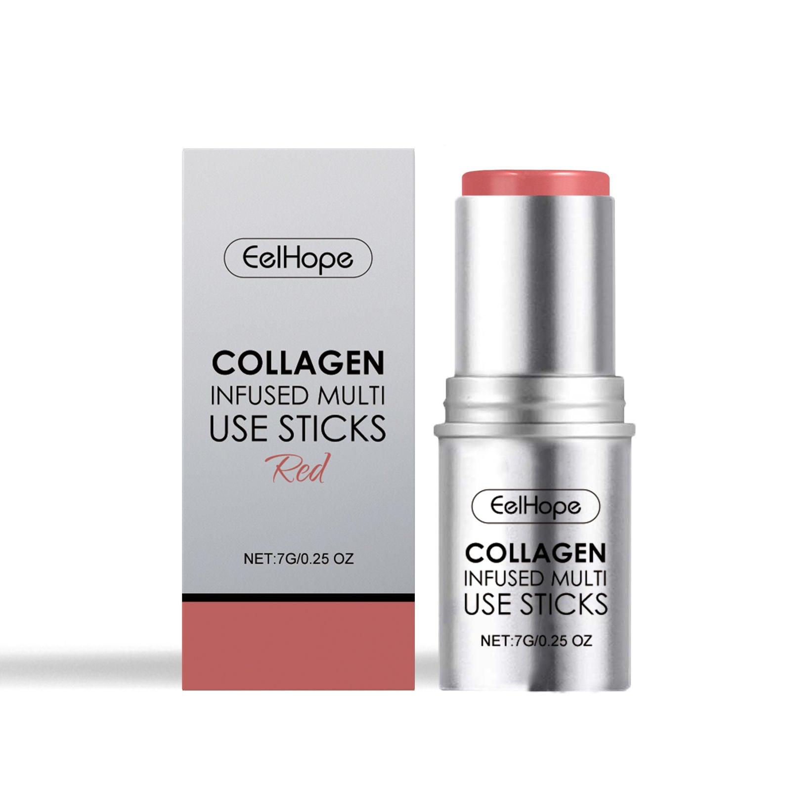 Collagen Makeup Stick, Hydrating Natural Blush, Multi-Color Lip & Cheek Stick ,7g