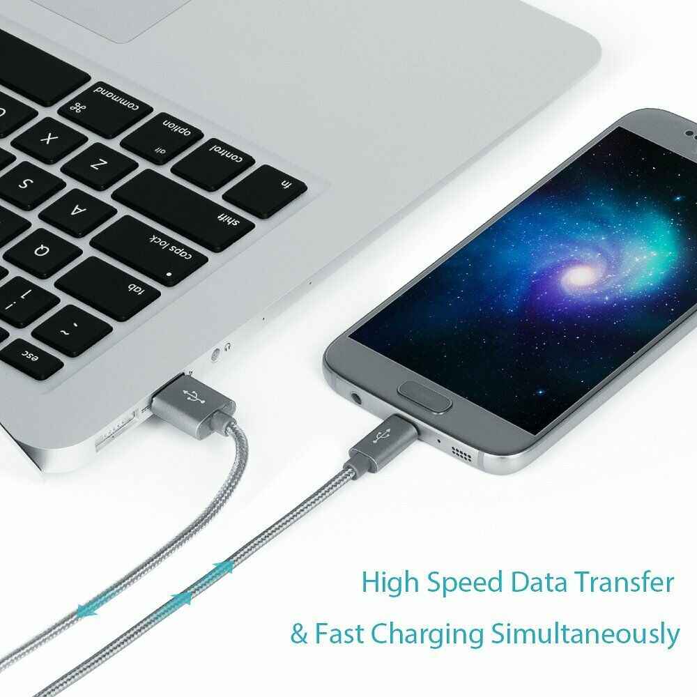 ROMOSS MUCB05N56G Braided Style Micro USB Cable Space Grey 1m