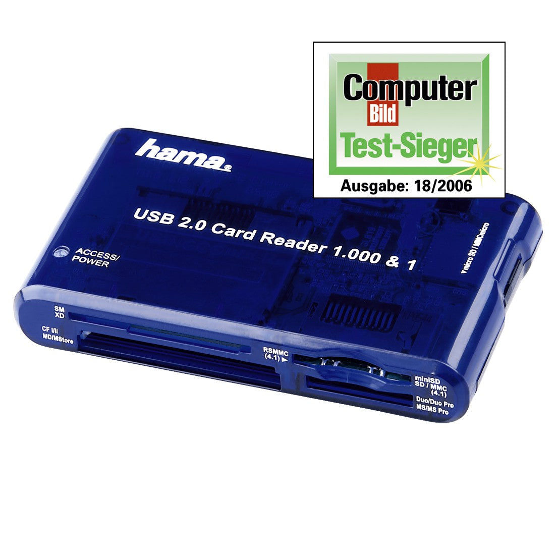 HAMA 55350 MULTICARD READ BLUE